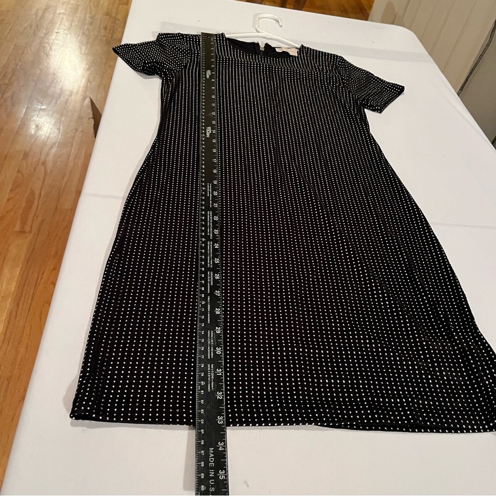 Micheal Kors size small black silver studded dress short sleeve with stretch NWT